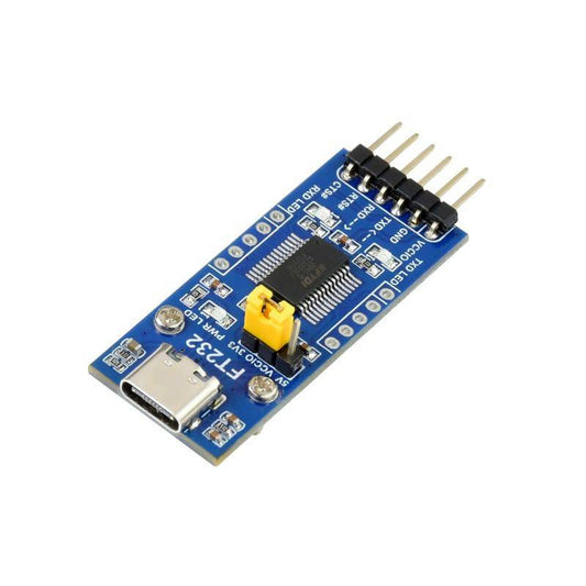 Waveshare FT232 USB UART Board (Type C), USB To UART (TTL) Communication Module, USB-C Connector - RS2412 - REES52