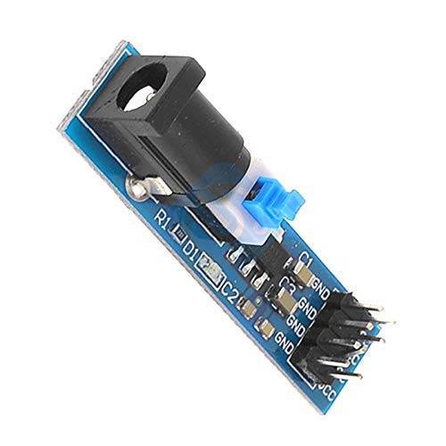 AMS1117 5V AMS1117-5v Power Supply Module Self-Locking Switch Output Voltage Interface Power Indicator DC Jack Module -NA092 - REES52