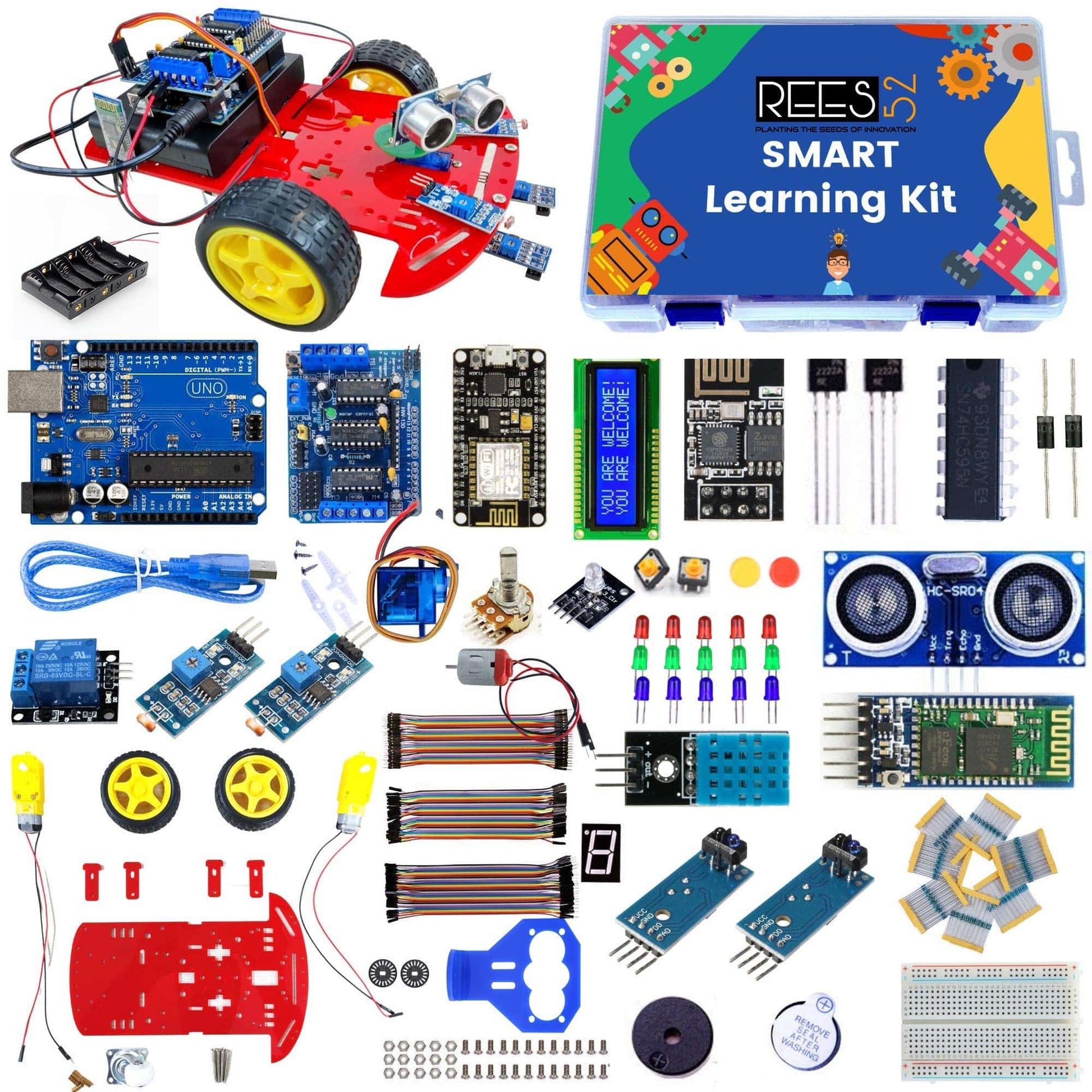 Smart Learning Robotics IOT Kit for Starters to Advance level users - B08R72C98_T - REES52