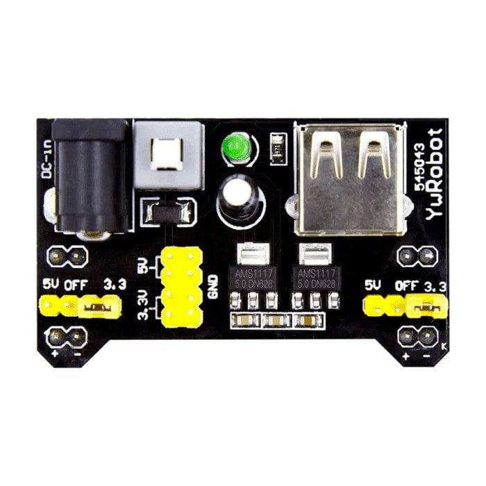 Breadboard Power Supply 3.3V & 5V For MB102 Bread Board Arduino Raspberry Pi (Black) - ML016 - REES52