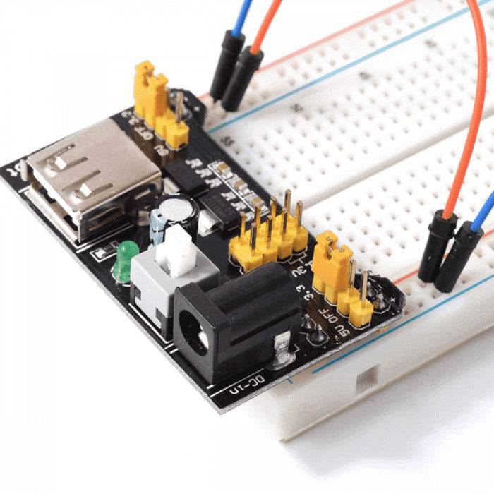 Breadboard Power Supply 3.3V & 5V For MB102 Bread Board Arduino Raspberry Pi (Black) - ML016 - REES52