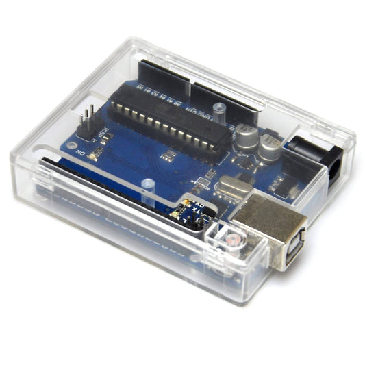 Uno R3 Case Enclosure New Transparent Clear Computer Box Compatible with Arduino UNO R3- RS2352 - REES52