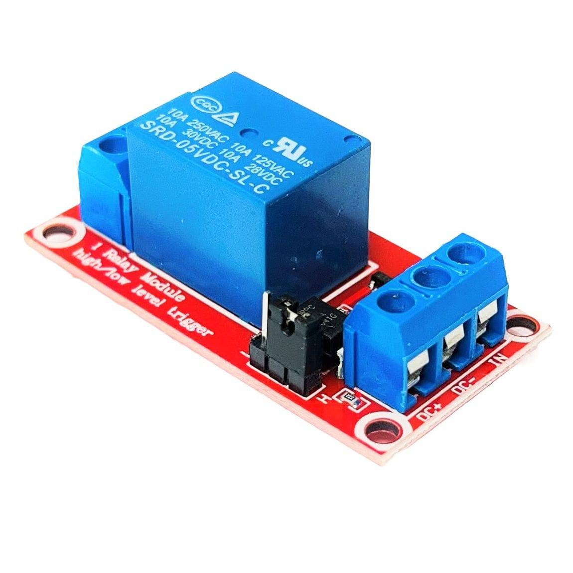5V 1 Channel Relay Module High and Low Level Trigger with Optocoupler - RS5545 - REES52