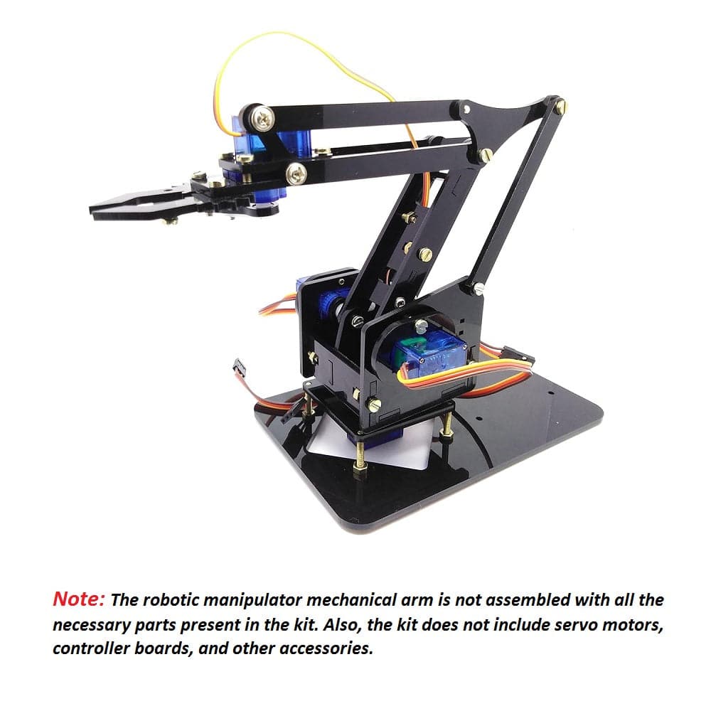 4 DOF Robotic Arm DIY Kit DIY Robotic Arm - Acrylic DIY Kit (Without Servo) - RS5548 - REES52