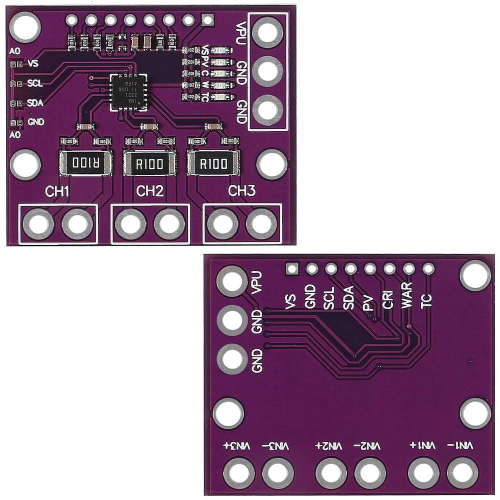 INA3221 3 Channel Current And Voltage Sensor I2C SMBUS – REES52