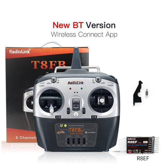 Radiolink T8FB BT 2.4GHz 8 Channels Bluetooth RC Remote Transmitter with Receiver R8EF - REES52