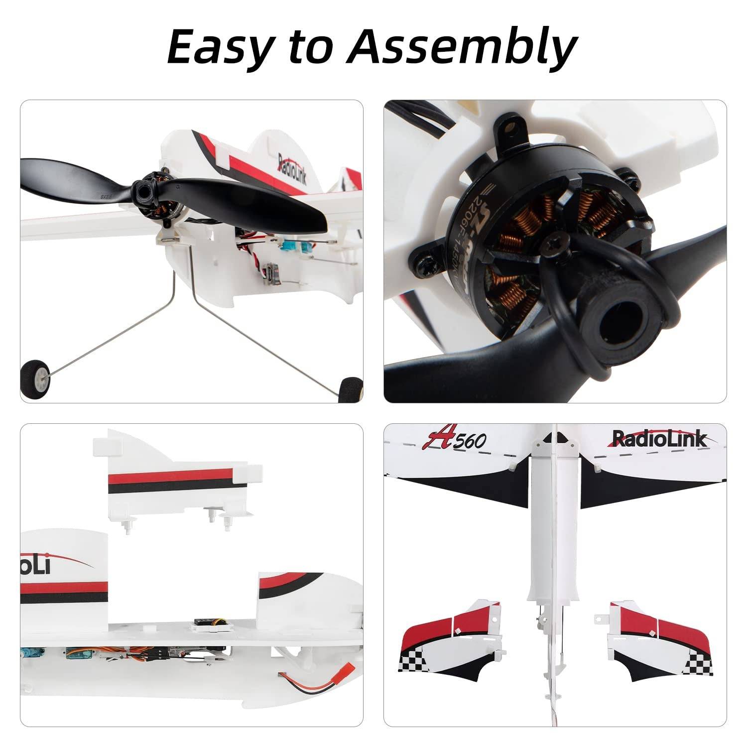 Radiolink A560 Plug & Play (PNP) RC Gyro Airplane with 6 Flight Modes (No Radio/Receiver/Charger) - REES52