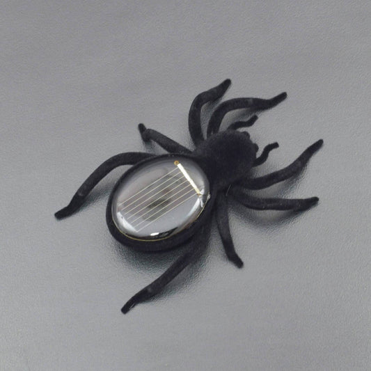 Mini Solar Power Spider Robot Insect Toy Fun Toy Spider Jokes Imitation Black Plastic Spider - RS1903 - REES52
