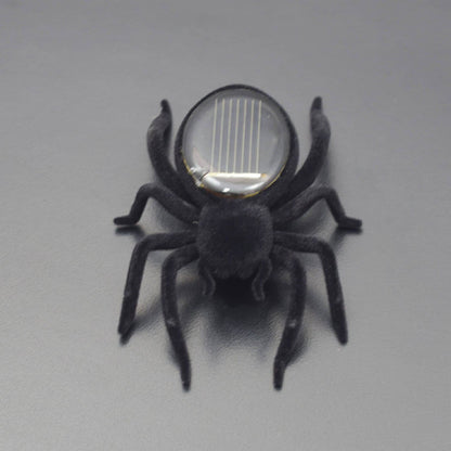 Mini Solar Power Spider Robot Insect Toy Fun Toy Spider Jokes Imitation Black Plastic Spider - RS1903 - REES52