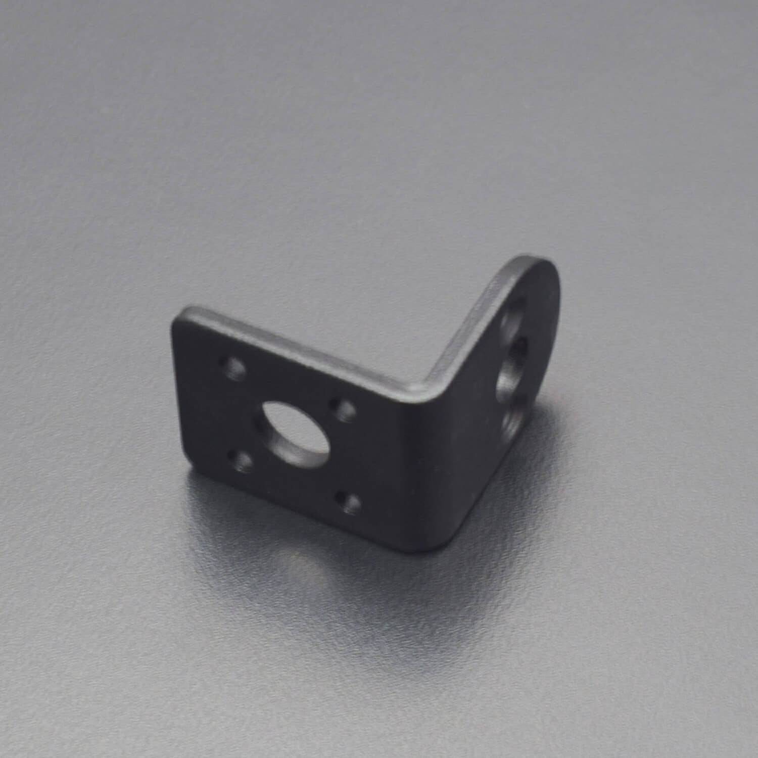 Black Metal L Shaped Mounting Bracket Holder for 25mm Gear Motor - RS1914 - REES52