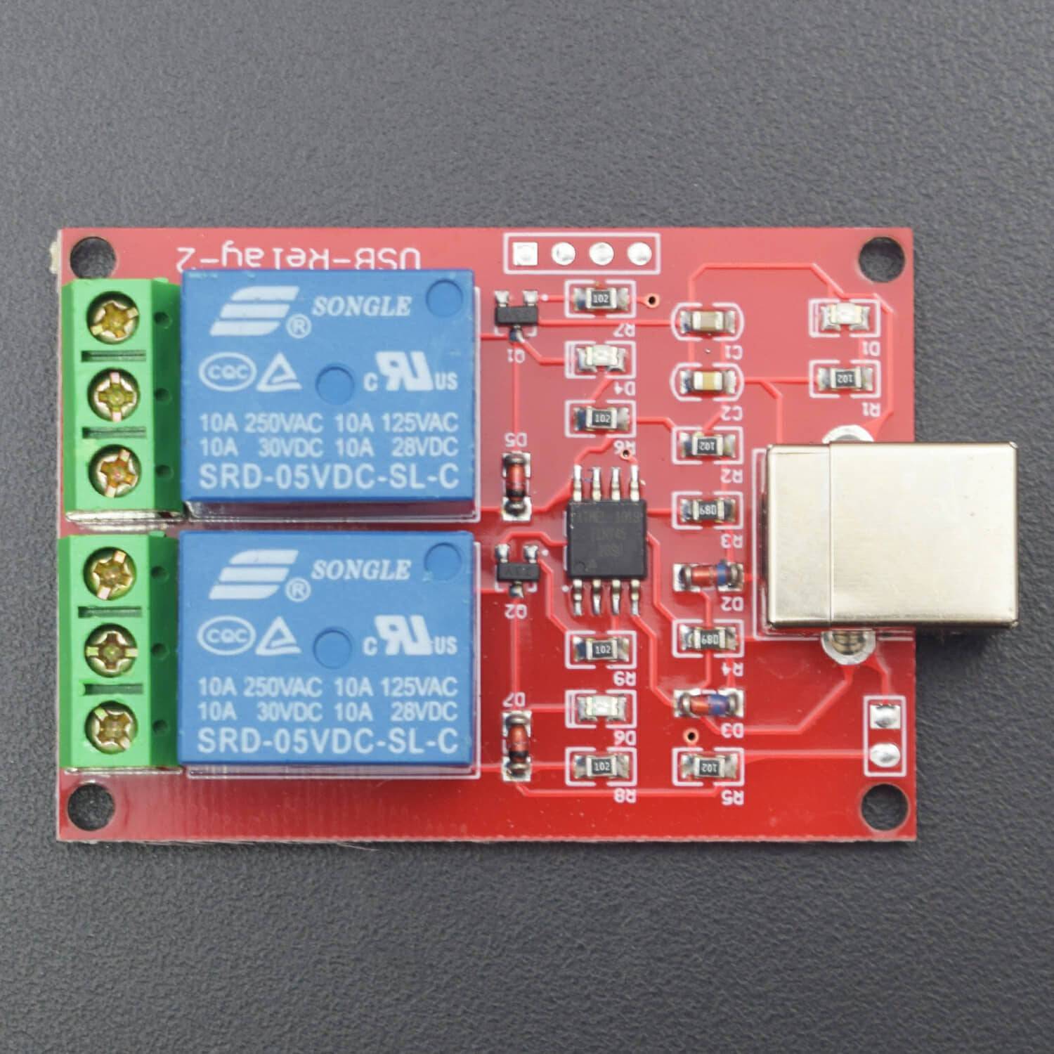 2 Channel 5V Relay Module USB Control Switch/Computer Control Switch/PC Intelligent Control - RS1919 - REES52