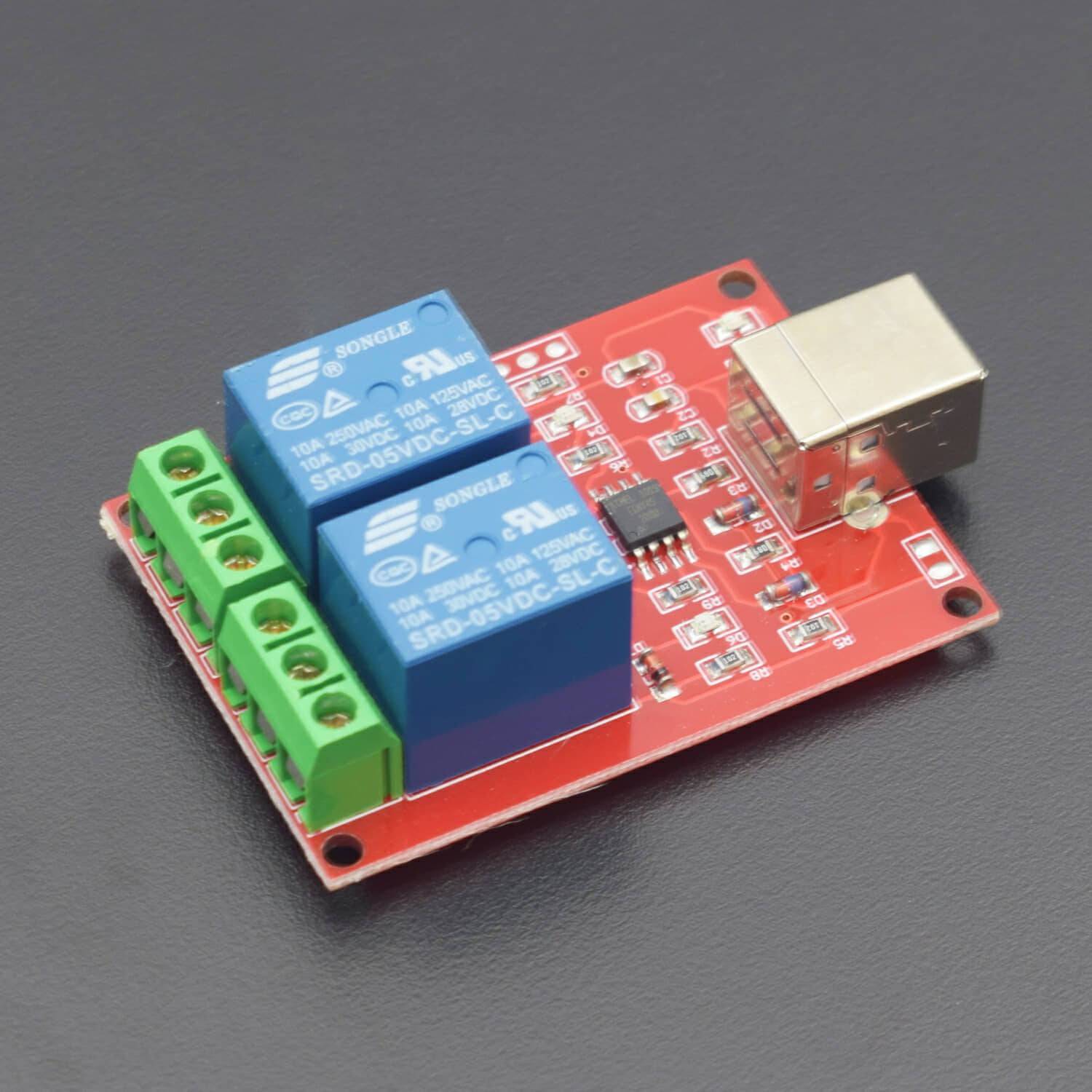 2 Channel 5V Relay Module USB Control Switch/Computer Control Switch/PC Intelligent Control - RS1919 - REES52