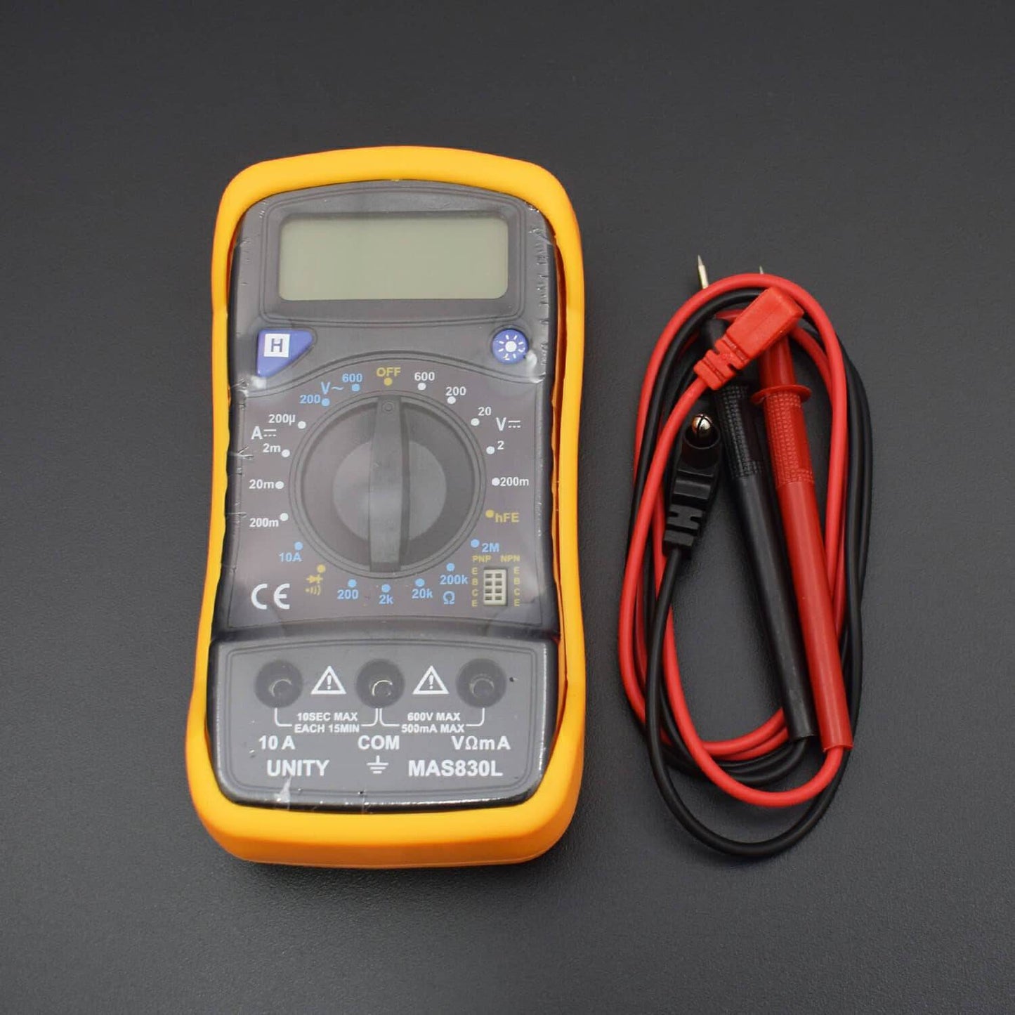 MAS830L Multimeter Digital Ohm AC/DC Volt Amp and Diode Transistor Tester Meter - RS1183 - REES52