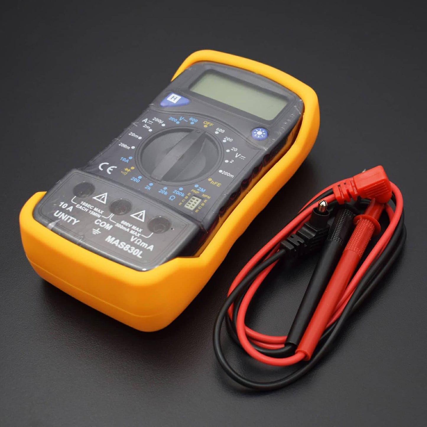 MAS830L Multimeter Digital Ohm AC/DC Volt Amp and Diode Transistor Tester Meter - RS1183 - REES52