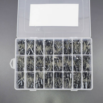 24 Value 500pcs Electrolytic Capacitor Assortment Box Kit Range 0.1uF－1000uF Capacitor kit - RS1799 - REES52