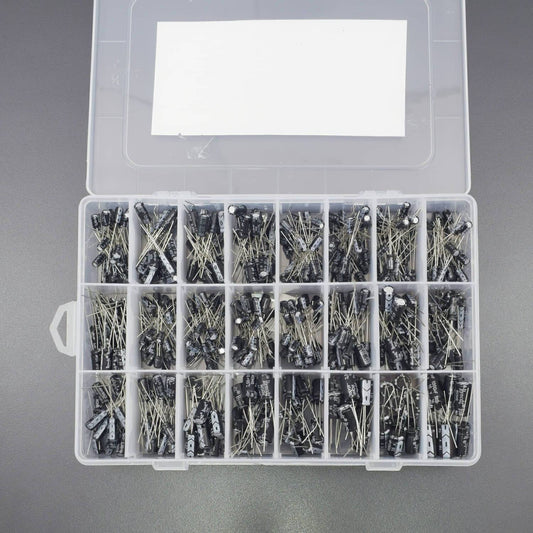 24 Value 500pcs Electrolytic Capacitor Assortment Box Kit Range 0.1uF－1000uF Capacitor kit - RS1799 - REES52