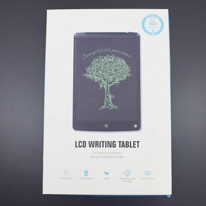 LCD Writing Tablet 12 Inch Electronic Drawing Board Digital Doodle Pad with Erase Button Blue - RS1744 - REES52