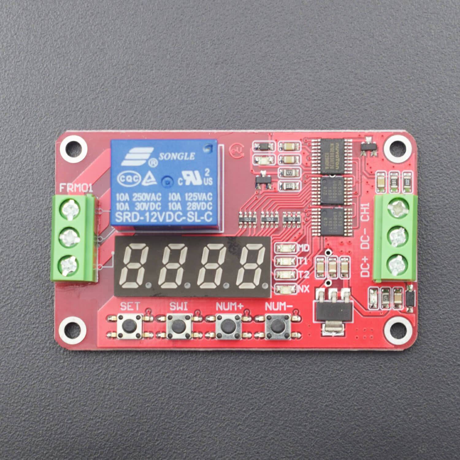 12V DC Multifunction Self-Lock Relay PLC Cycle Timer Module Delay Time Switch - RS1841 - REES52