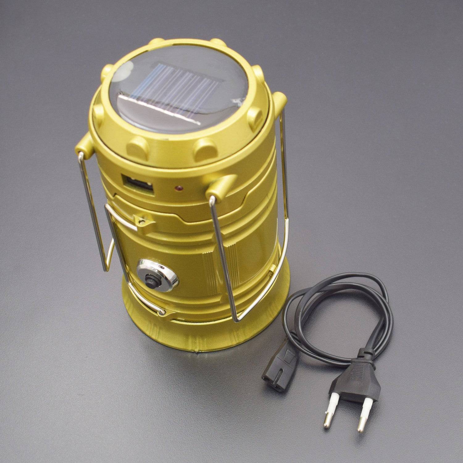 Lantern LED Solar Emergency Bulb with Mobile Charging Facility (Gold, 022) - RS1355 - REES52