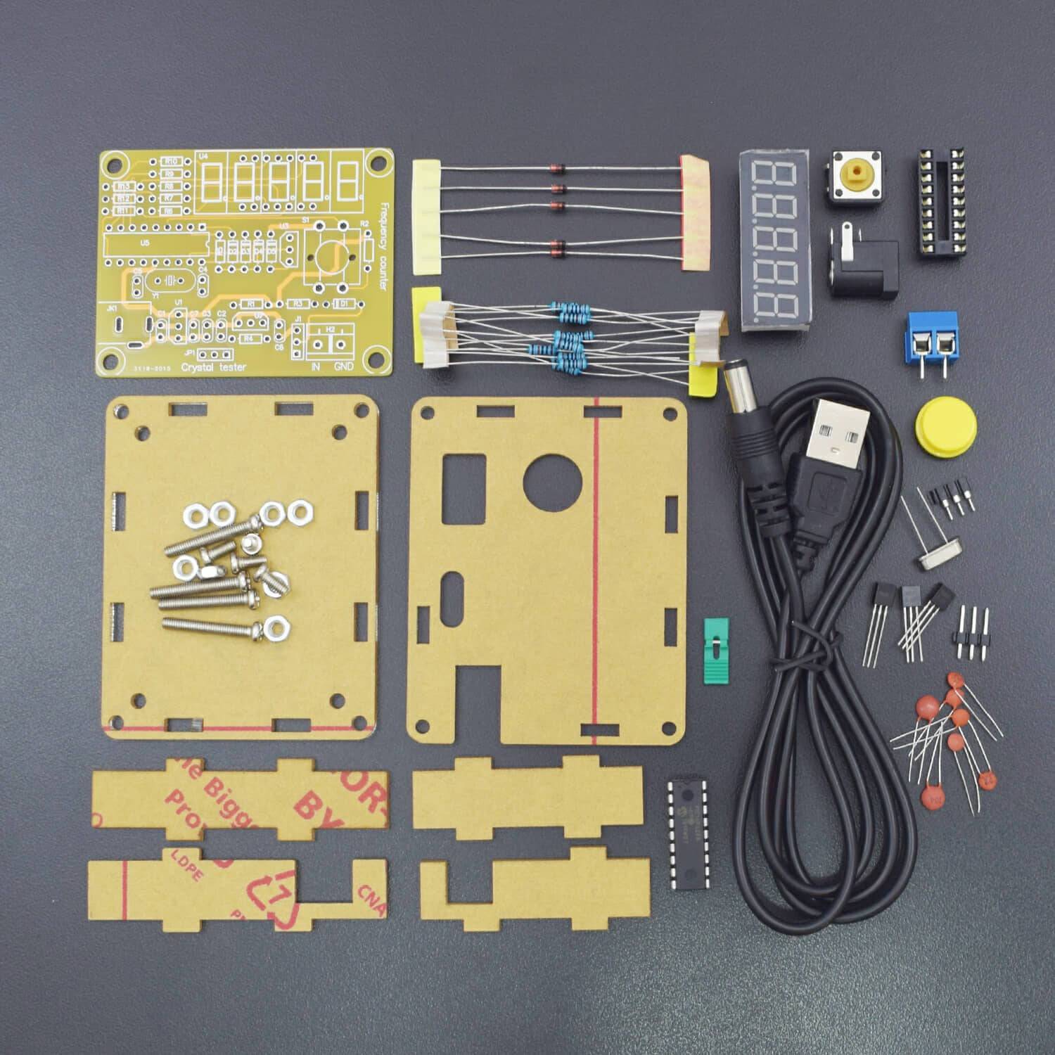 DIY Kits 1 Hz-50 MHz Crystal Oscillator Tester Frequency Counter Tester Meter with Case Durable DIY led Kit - RS1781 - REES52