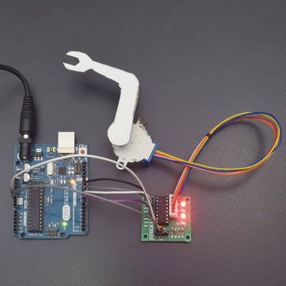 Stepper Motor with ULN2003A stepper Motor driver For Rotation In All Direction Interfacing With Arduino  uno - KT995 - REES52