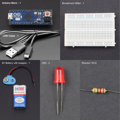 Testing of Arduino Micro by Blinking an Led  - KT990 - REES52