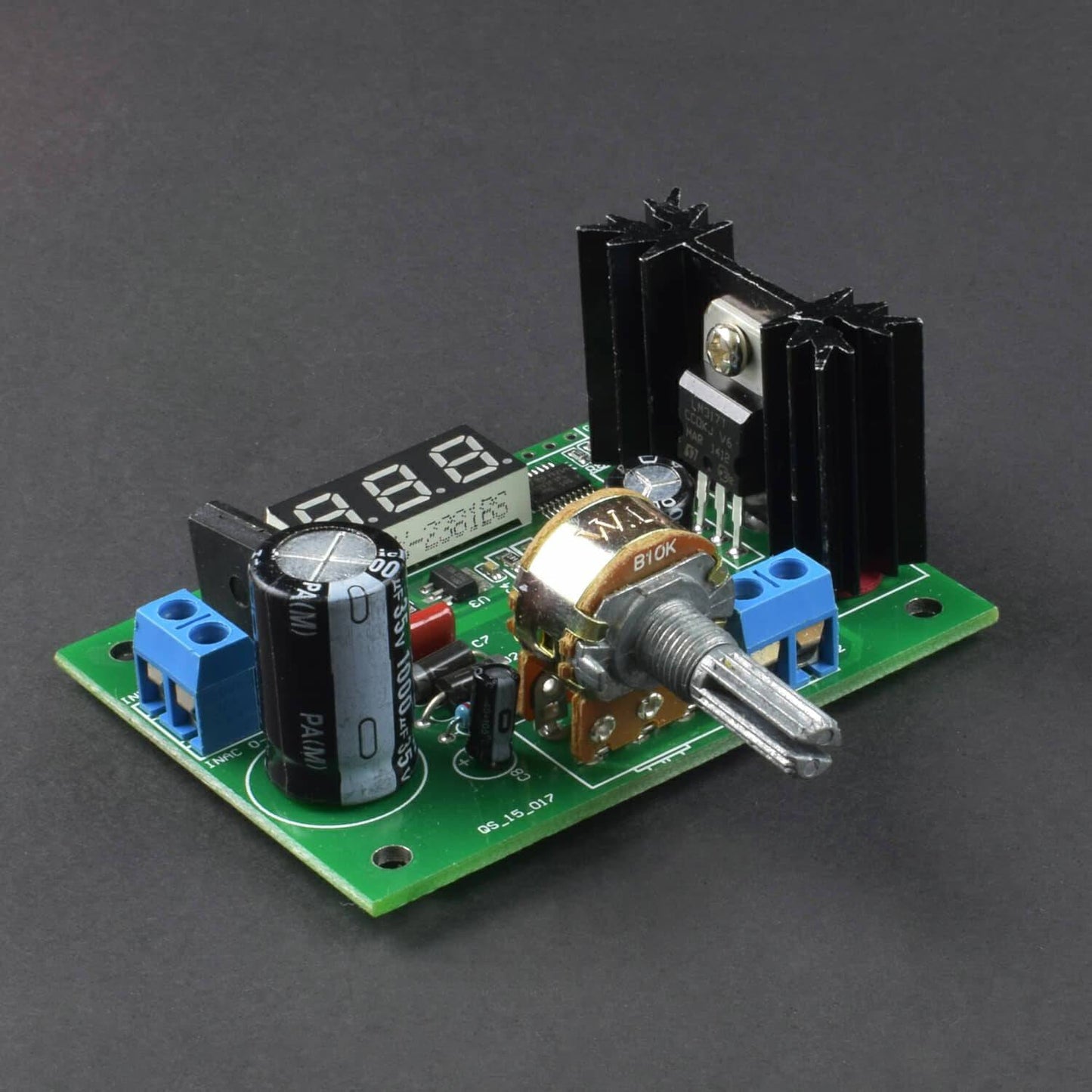 LM317 Adjustable Voltage Regulator Step Down Power Supply Module LED Meter-NA289 - REES52