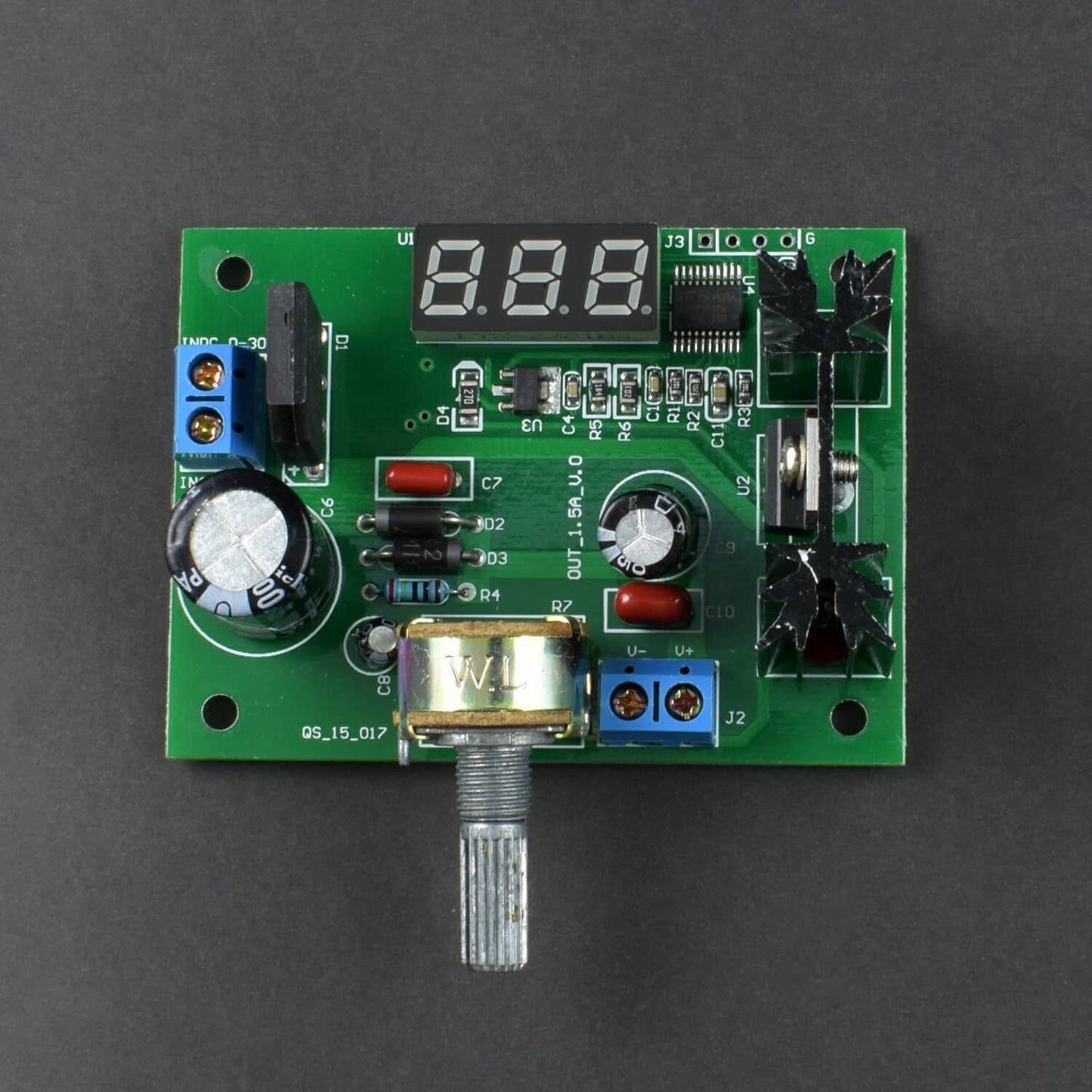 LM317 Adjustable Voltage Regulator Step Down Power Supply Module LED Meter-NA289 - REES52